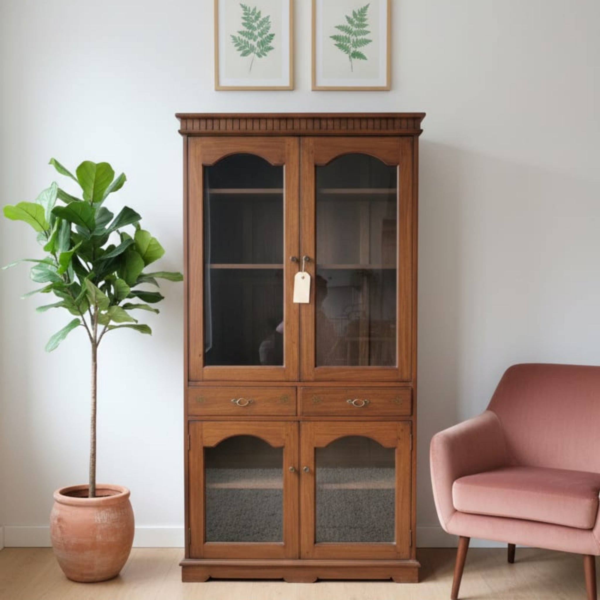 Glass-Front Display Almirah