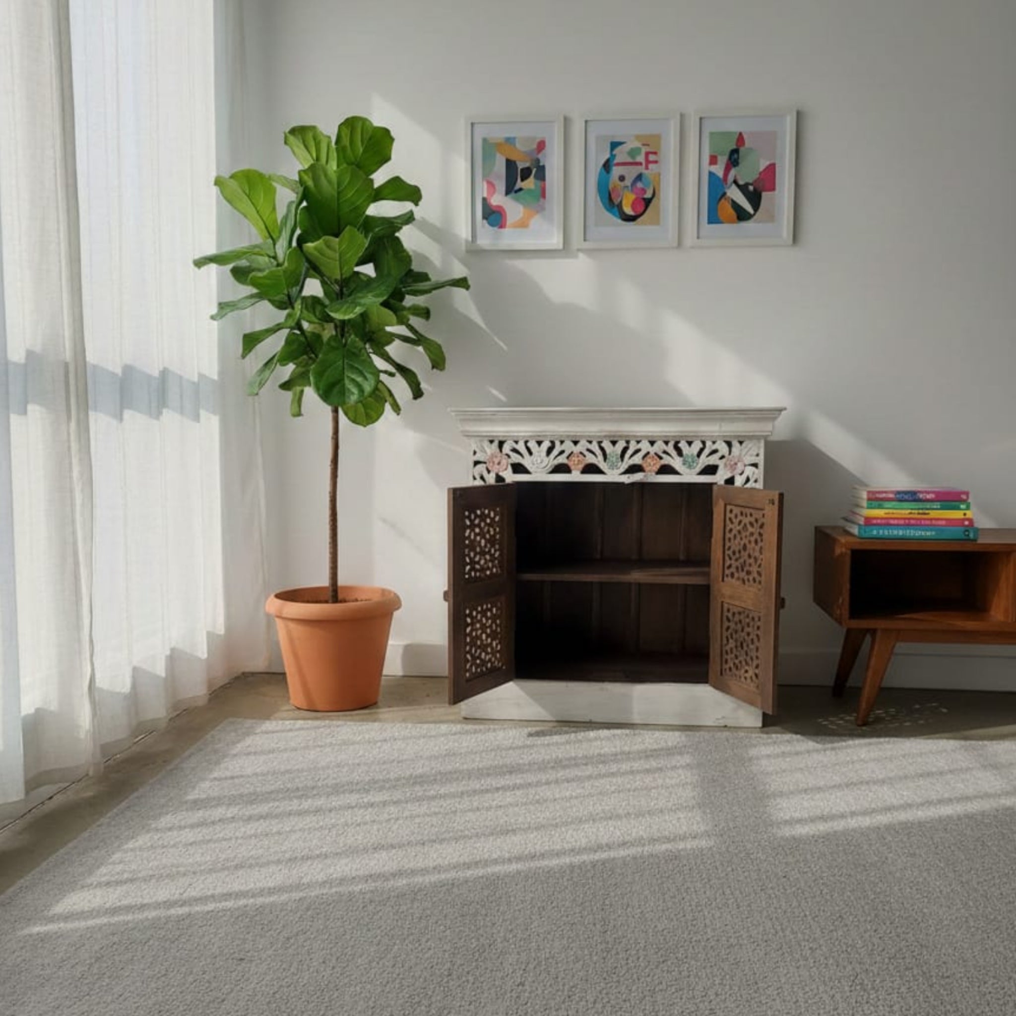 Artisan Painted Solid Wood Sideboard