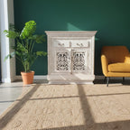 Heritage Hand-Carved White Inlay Sideboard