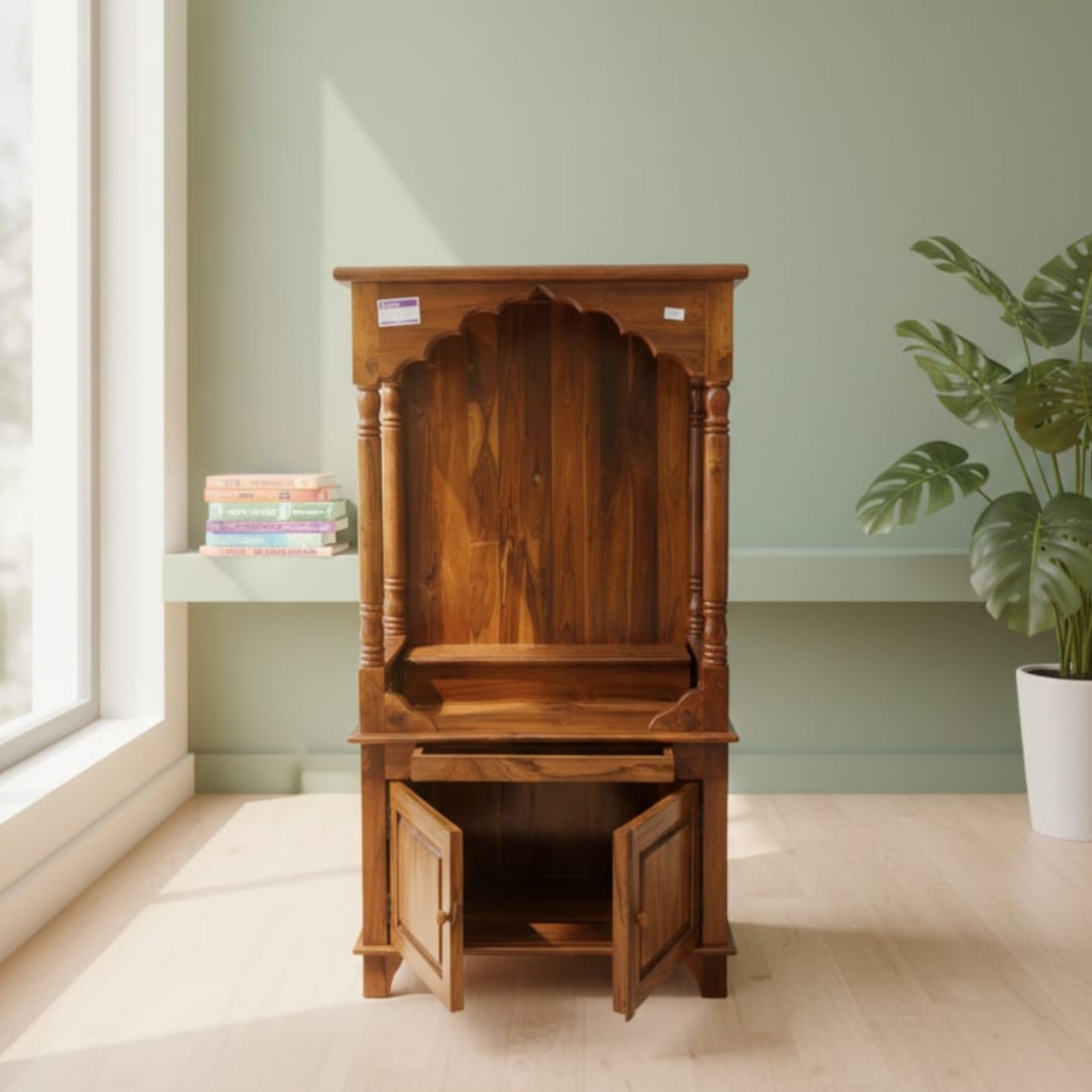 Handcrafted Sheesham Wood Home Temple
