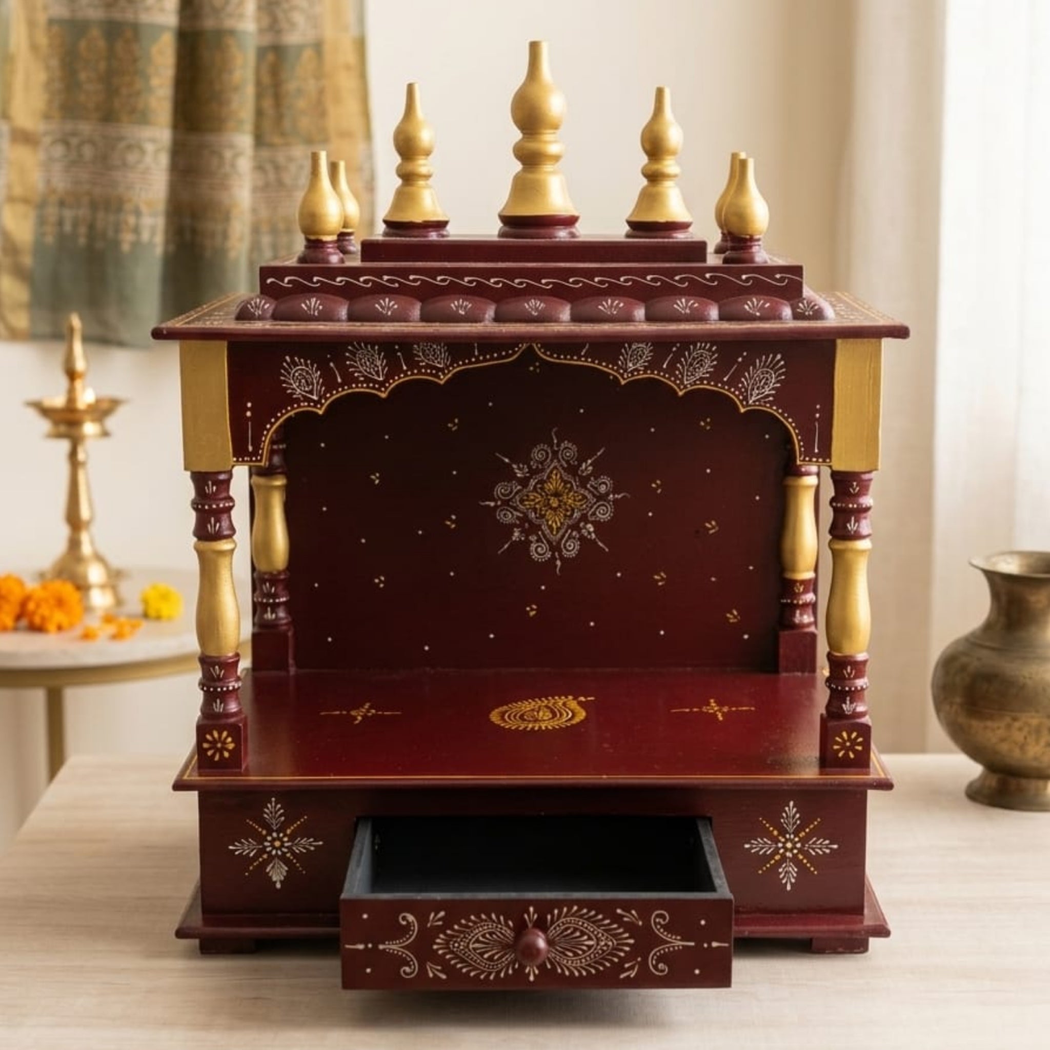 Hand-Painted Home Temple