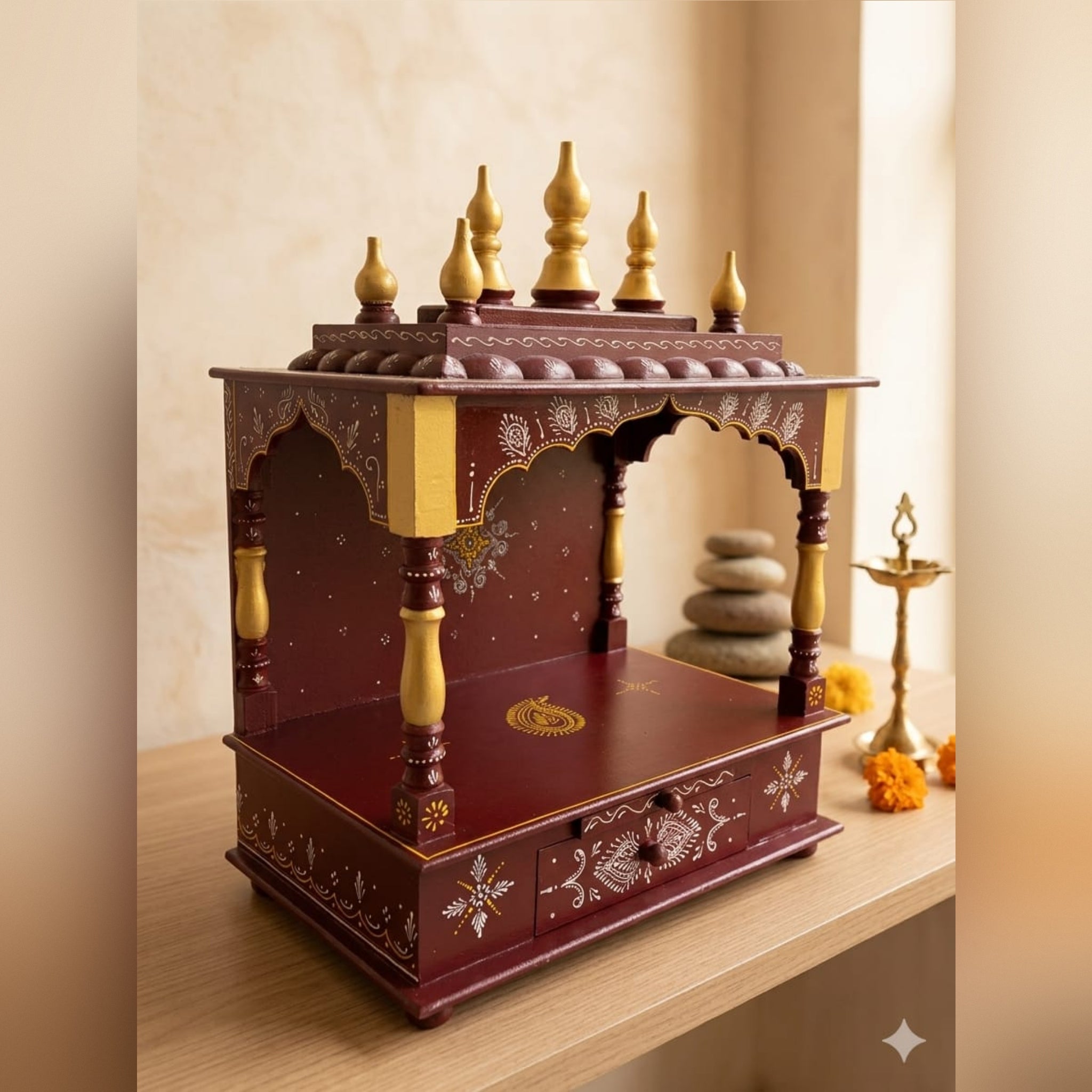 Hand-Painted Home Temple