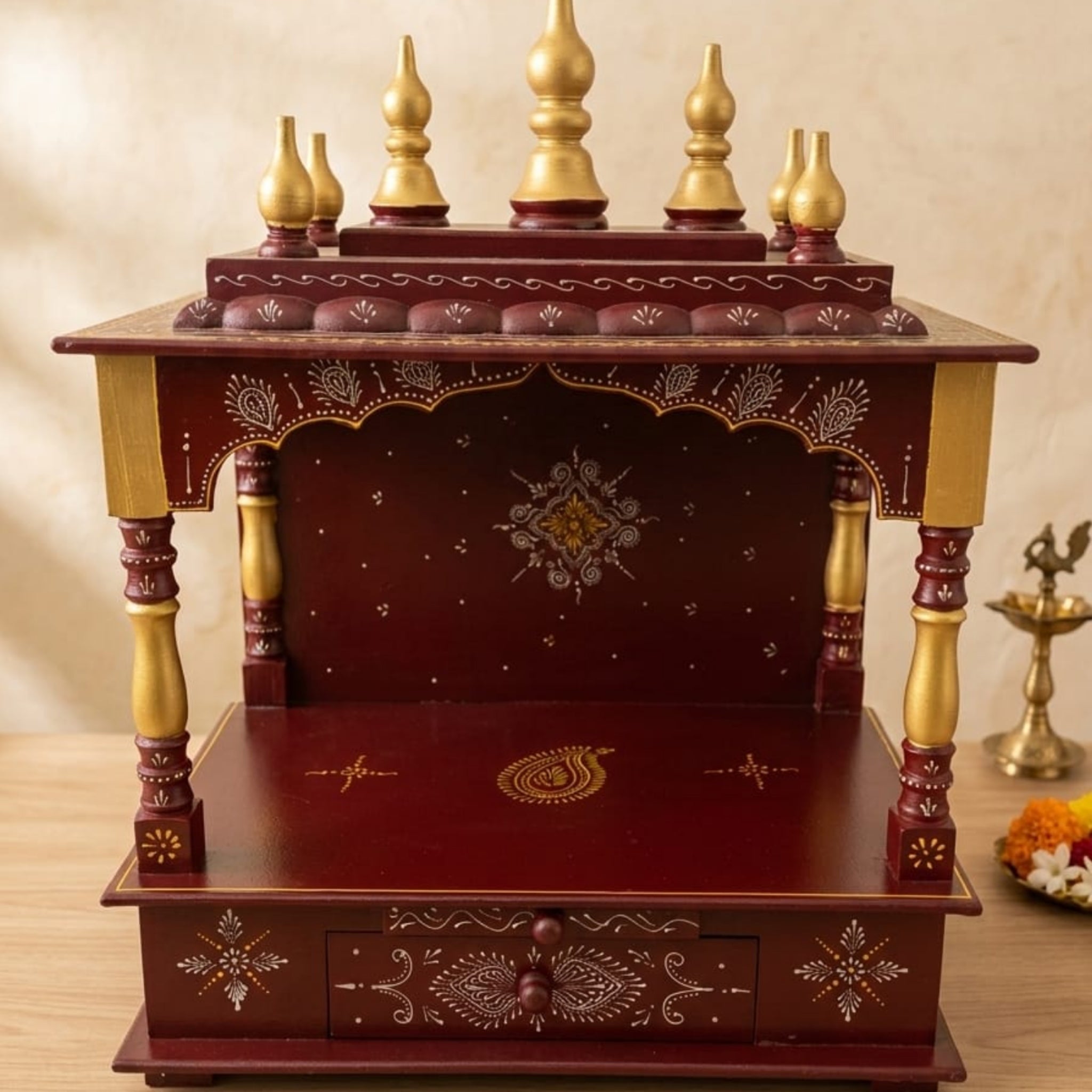 Hand-Painted Home Temple