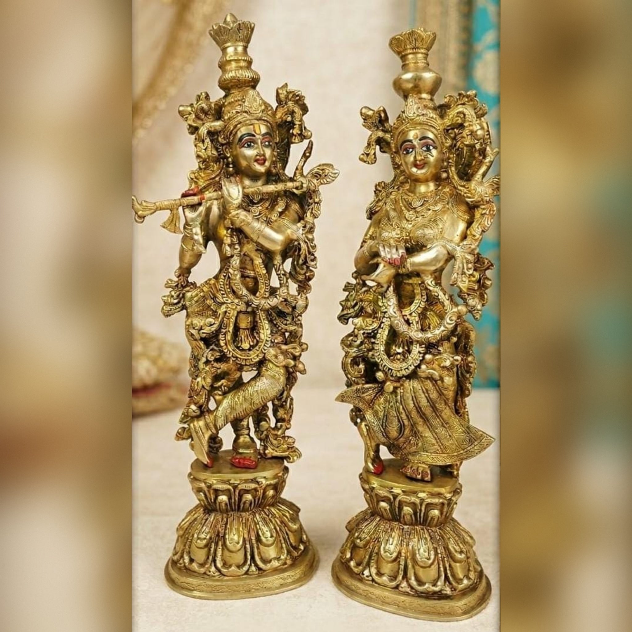 Brass Radha Krishna Idols