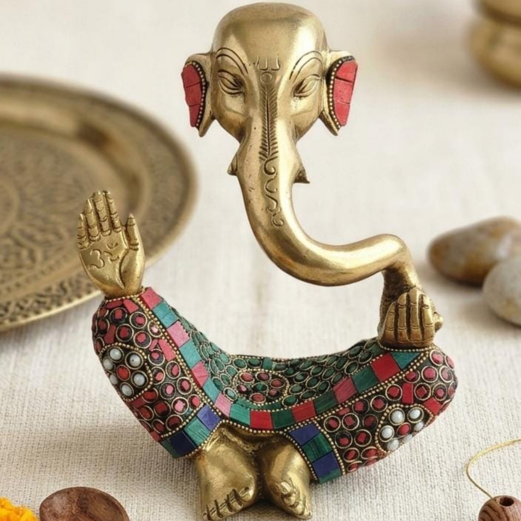BRASS MAGIC GANESH IDOL