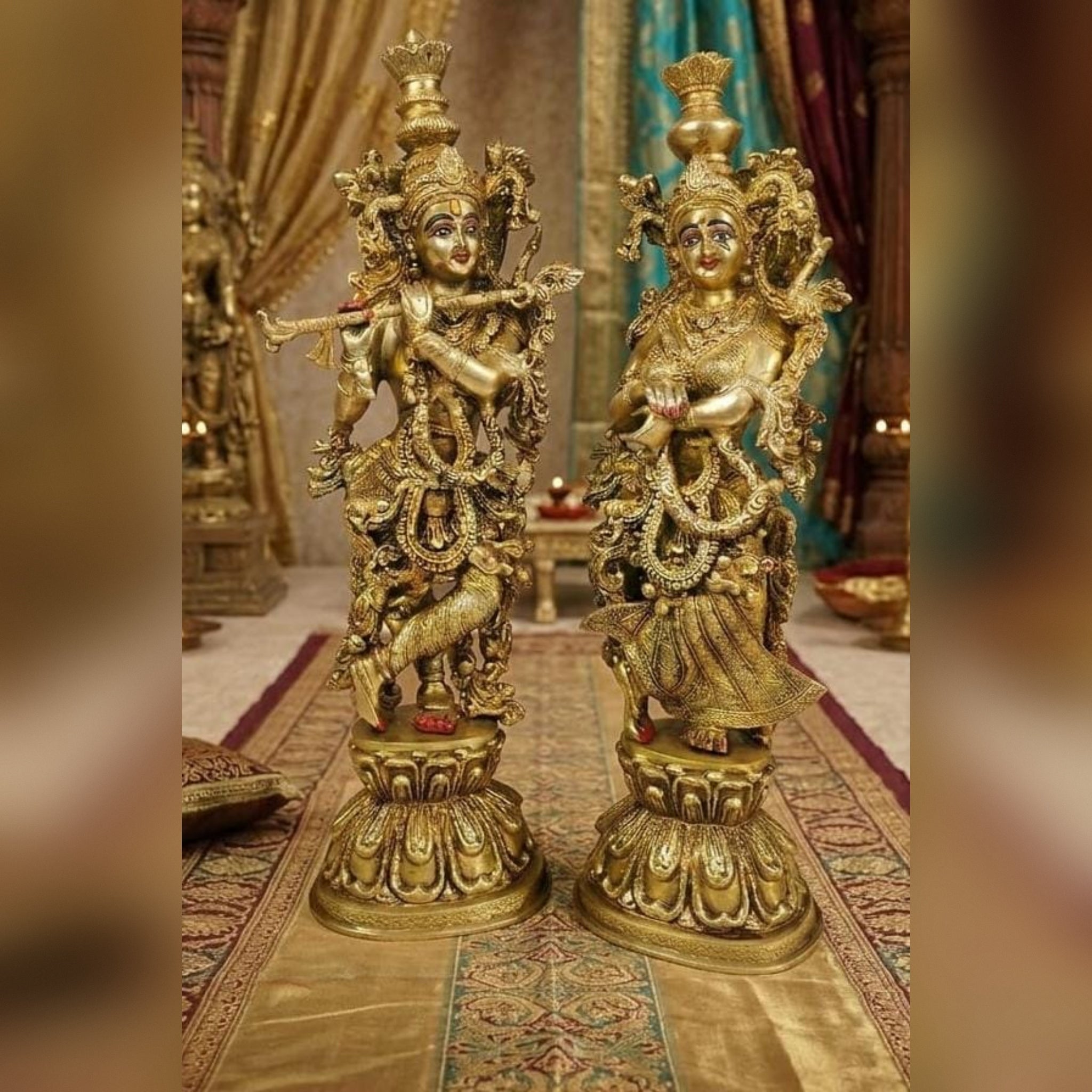 Brass Radha Krishna Idols