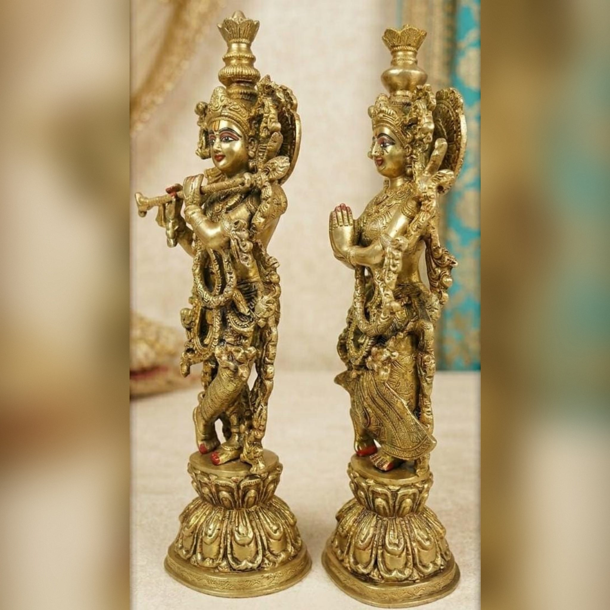 Brass Radha Krishna Idols